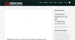 Desktop Screenshot of dekingscrew.com